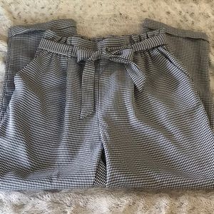 Sienna Sky Black and White Checkered Cropped Pants